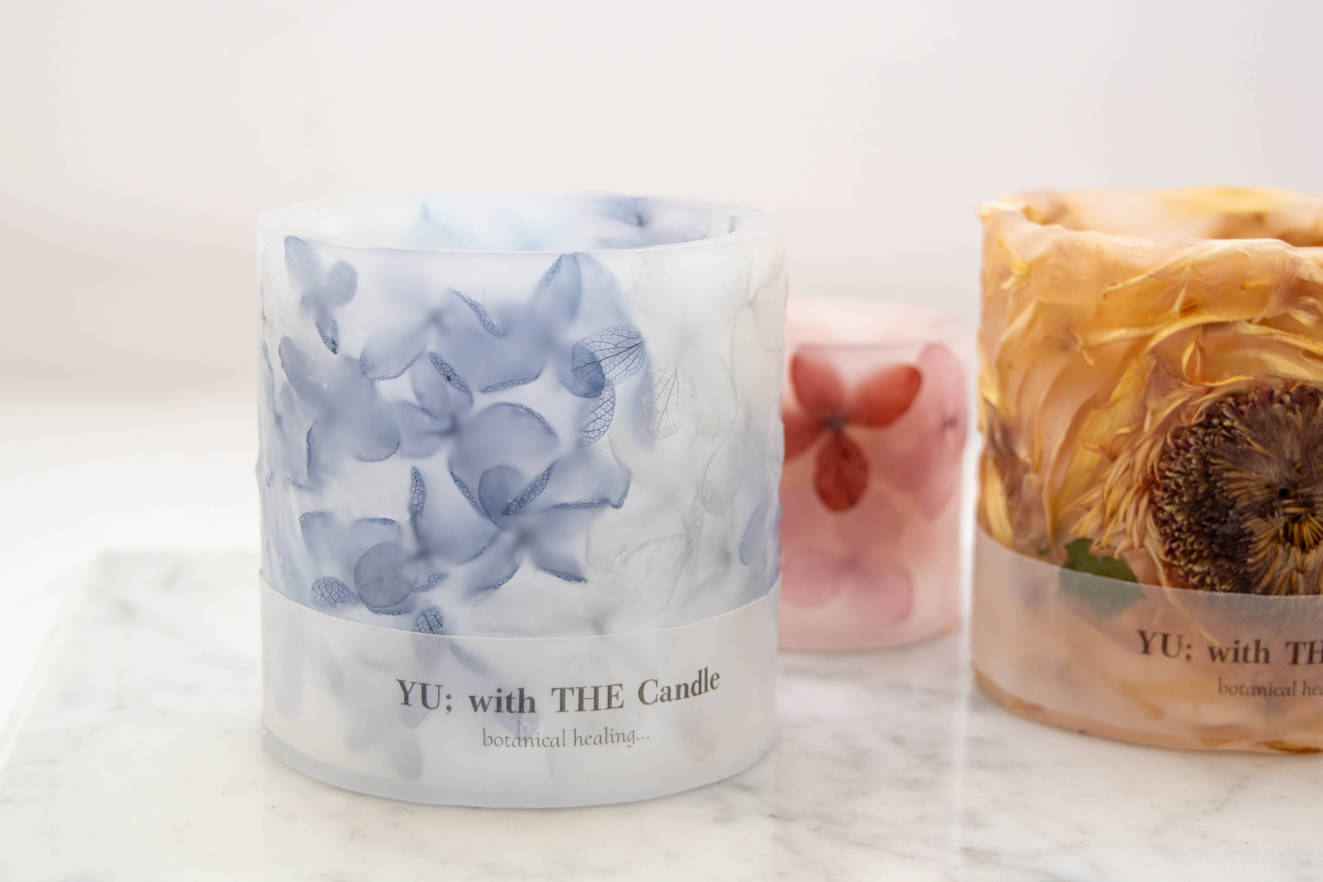 YU; with THE Candle様🌻ボタニカルランタン あじさい