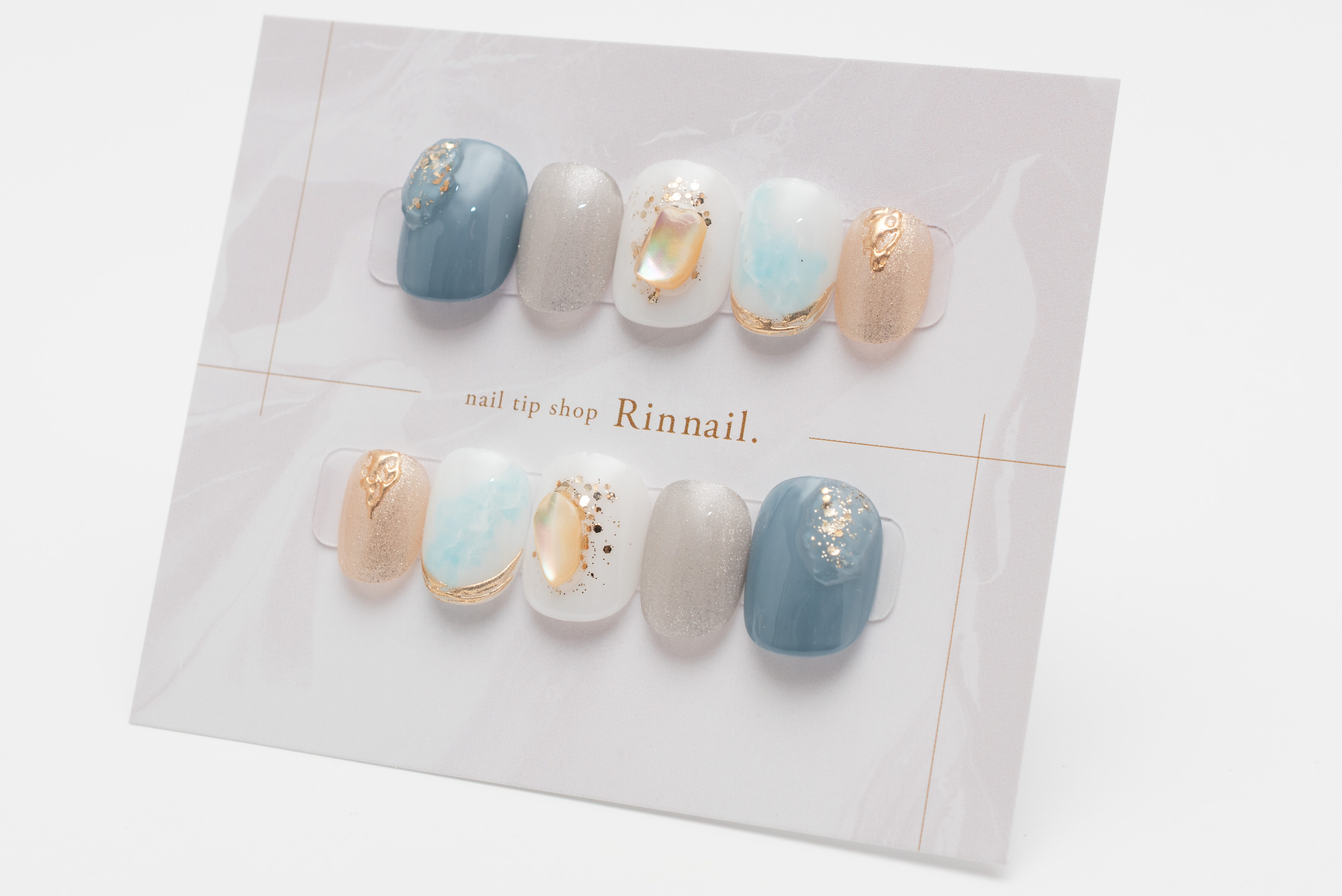 Rin nail様🌻海のきらめきニュアンスネイル